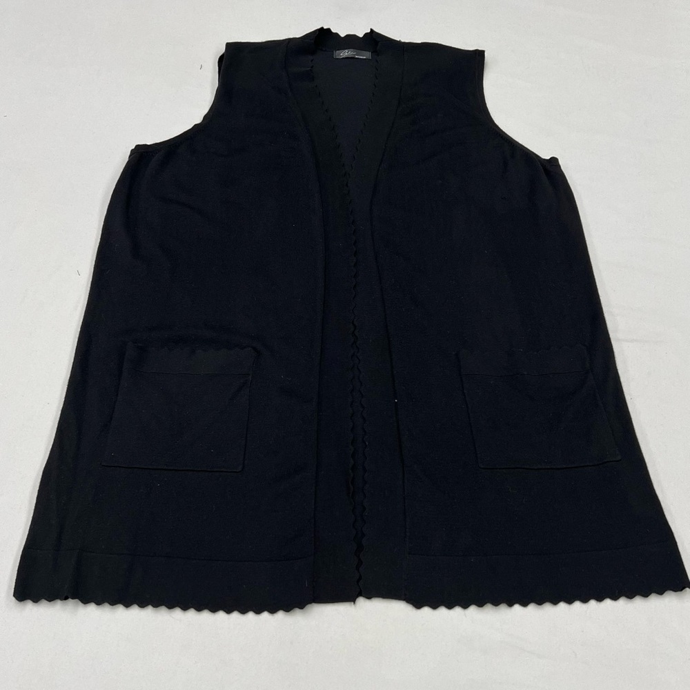 Women’s Open Knit Cardigan Black Sweater Size 3X